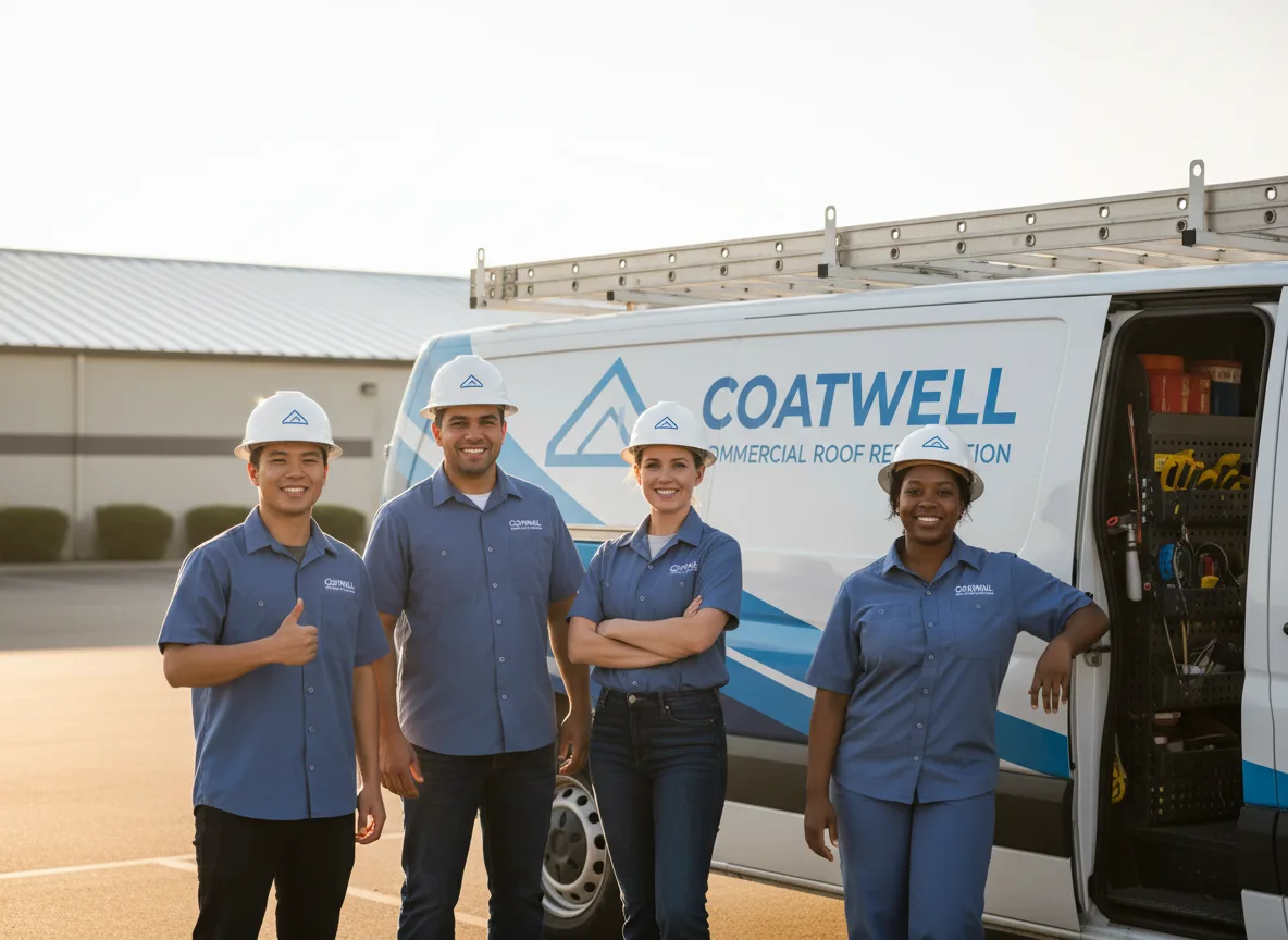 Commercial roof coating company in Spade, TX